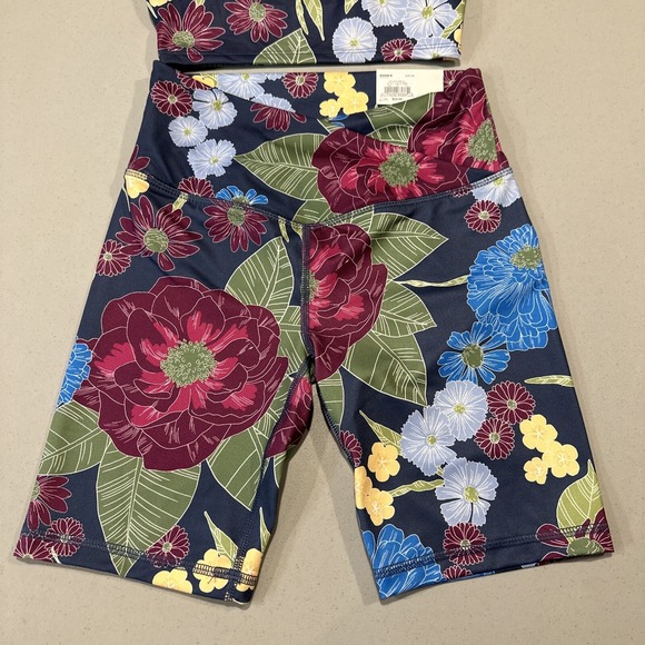 SO Women's (Size XS) Athletic Duo Bra & Shorts Floral Pattern Yoga Cardio - Picture 3 of 8